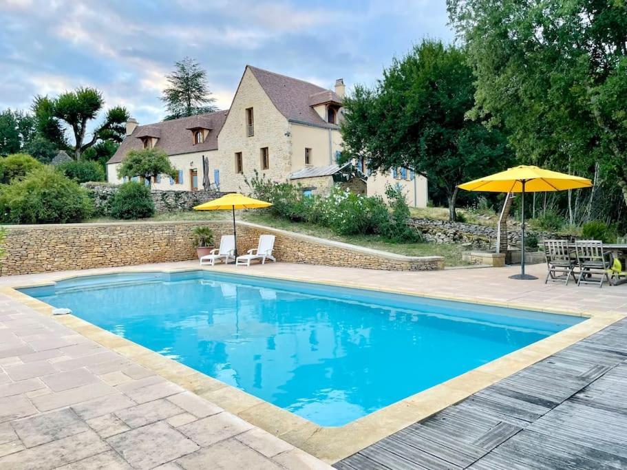 Charming 19Th Century Farmhouse With Pool Vitrac  Eksteriør bilde